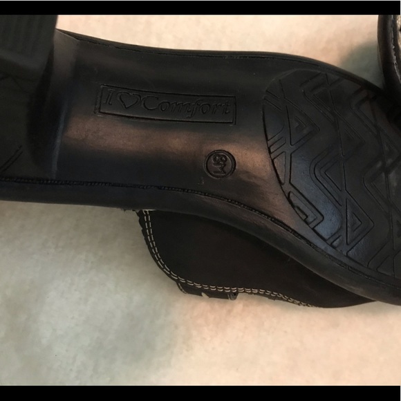 I ❤️ Comfort Black slip on heels - Picture 5 of 5